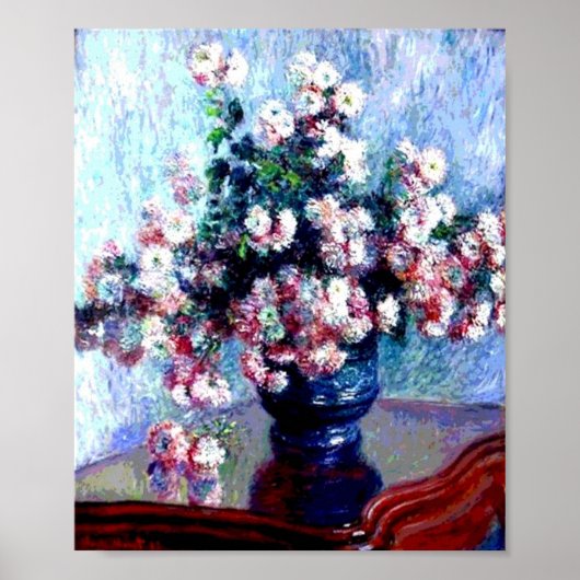 Chrysanthema van Claude Monet Poster (Voorkant)
