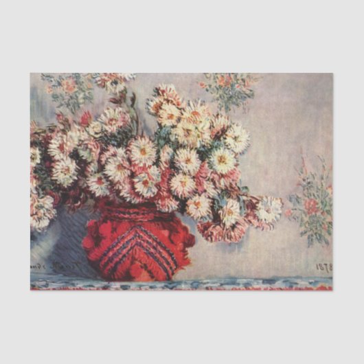 Chrysanthema van Claude Monet Tissuepapier (Voorkant)