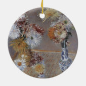 Chrysanthema van Gustave Caillebotte Keramisch Ornament (Achterkant)