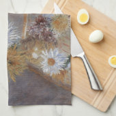 Chrysanthema van Gustave Caillebotte Theedoek (Quarter Fold)