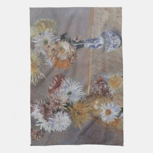 Chrysanthema van Gustave Caillebotte Theedoek (Verticaal)