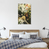 Chrysanthema van James Tissot Fine Art Canvas Afdruk (Insitu (Slaapkamer))