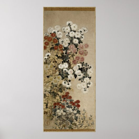 Chrysanthema van meester I-nen Seal Poster (Voorkant)