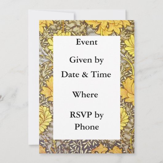 Chrysanthema van William Morris Kaart (Achterkant)