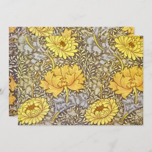 Chrysanthema van William Morris Kaart (Voorkant / Achterkant)