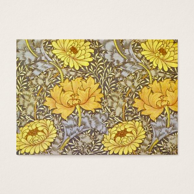 Chrysanthema van William Morris Visitekaartje (Voorkant)