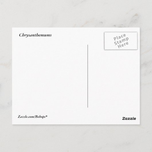 Chrysanthemae Briefkaart (Achterkant)