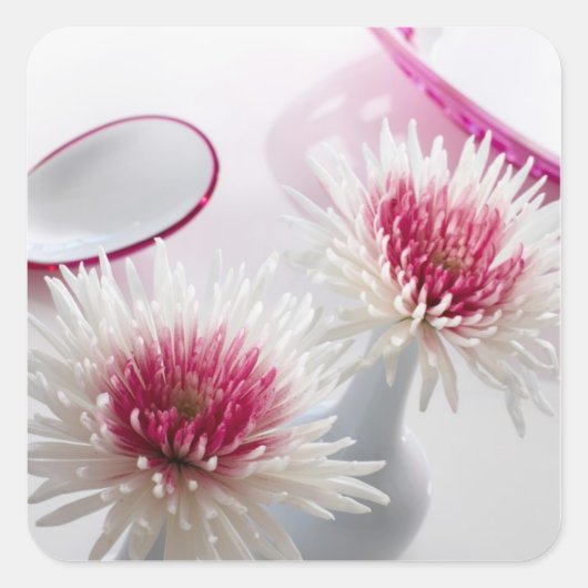 Chrysanthemae Vierkante Sticker (Voorkant)