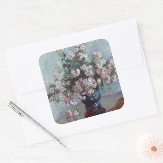 Chrysanthemae Vierkante Sticker (Envelop)