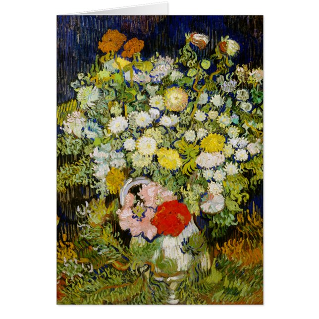 Chrysanthema's en wilde bloemen van Gogh Fine Art (Voorkant)