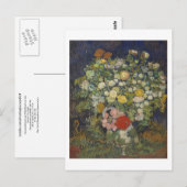 Chrysanthema's en wilde bloemen van Gogh Fine Art Briefkaart (Voorkant / Achterkant)
