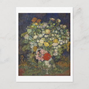 Chrysanthema's en wilde bloemen van Gogh Fine Art Briefkaart