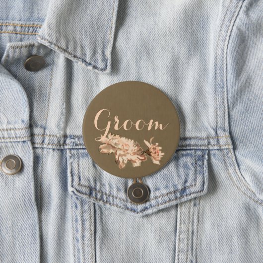 Chrysanthema's in een Button van de Bottle Groom (In situ)