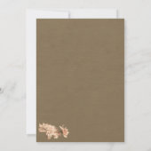 Chrysanthema's in een uitnodiging voor een bottelb (Achterkant)