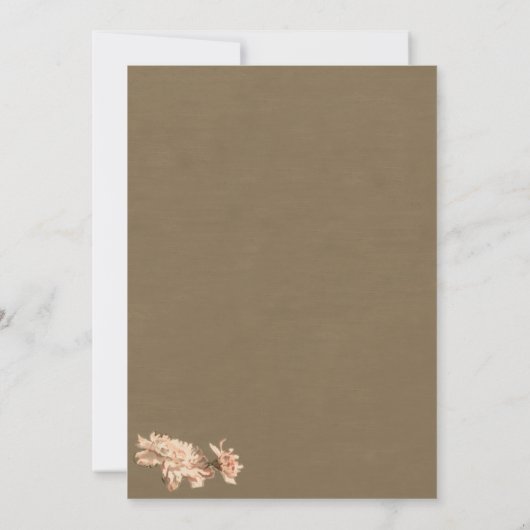 Chrysanthema's in een uitnodiging voor een bottelb (Achterkant)