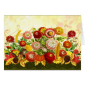 Chrysanthema's met herfstthema en Chipmunk (Voorkant Horizontaal)