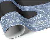 Chrysanthema's, stromend water, Japanse Floral Cadeaupapier (Rol Hoek)