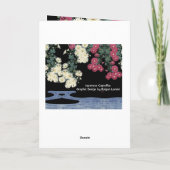 Chrysanthema's, stromend water, Japanse Floral Feestdagen Kaart (Achterkant)