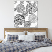 Chrysanthema's van de Japanse School Canvas Afdruk (Insitu (Slaapkamer))