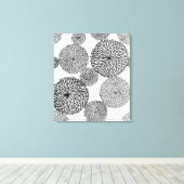 Chrysanthema's van de Japanse School Canvas Afdruk (Insitu (Houten vloer))