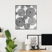 Chrysanthema's van de Japanse School Poster (Thuiskantoor)