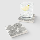 Chrysanthema's van de Japanse School Stenen Onderzetter (Zijkant)