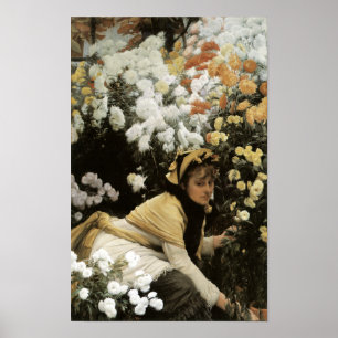 Chrysanthema's van James Tissot Fine Art Print