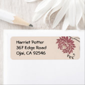 Chrysanthemum achtergrond etiket (Insitu)