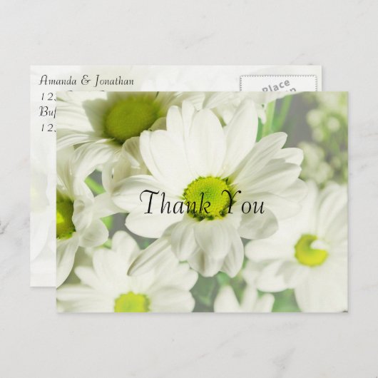 Chrysanthemum Bedankt Briefkaart (Voorkant / Achterkant)