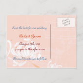 Chrysanthemum Bewaar de datum bruiloft Briefkaarte Aankondigingskaart (Achterkant)