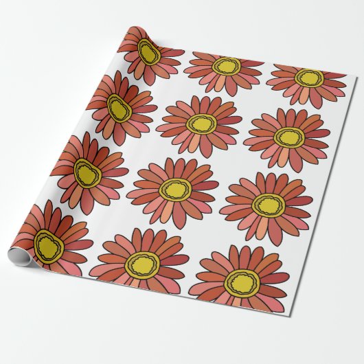 Chrysanthemum Bloem Bloemen Chrysanthemum Cadeaupapier (Uitgerold)