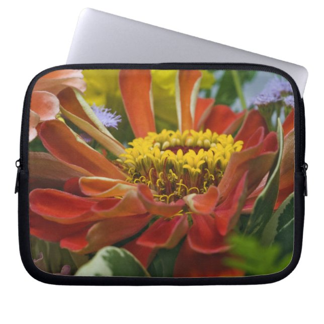 Chrysanthemum bloem laptop sleeve (Voorkant)
