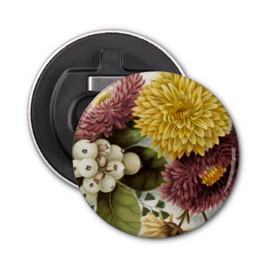 Chrysanthemum Bloem Mum Floral Button Flesopener (Voorkant)