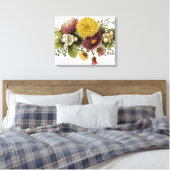 Chrysanthemum Bloem Mum Floral Canvas Afdruk (Insitu (Slaapkamer))