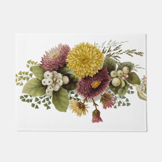 Chrysanthemum Bloem Mum Floral Deurmat (Voorkant)