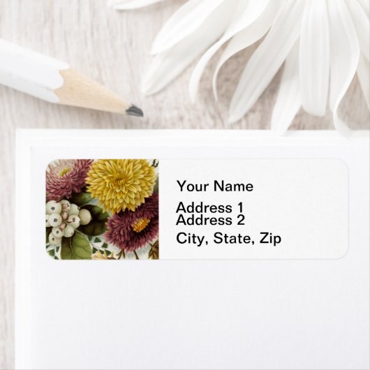 Chrysanthemum Bloem Mum Floral Etiket (Insitu)