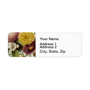 Chrysanthemum Bloem Mum Floral Etiket