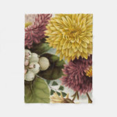 Chrysanthemum Bloem Mum Floral Fleece Deken (Voorkant)