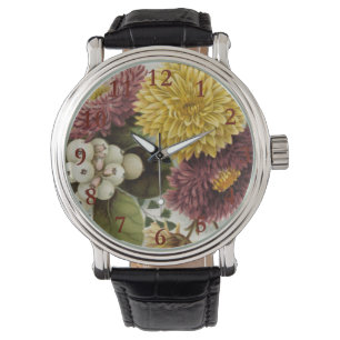 Chrysanthemum Bloem Mum Floral Horloge