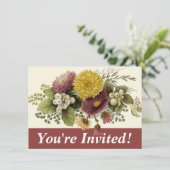 Chrysanthemum Bloem Mum Floral Kaart (Staand voorkant)