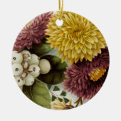 Chrysanthemum Bloem Mum Floral Keramisch Ornament (Voorkant)