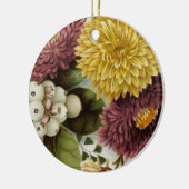 Chrysanthemum Bloem Mum Floral Keramisch Ornament (Links)