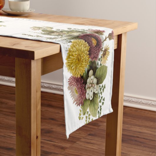 Chrysanthemum Bloem Mum Floral Korte Tafelloper (Voorbeeld)