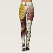 Chrysanthemum Bloem Mum Floral Leggings (Achterkant)