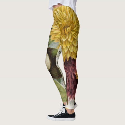 Chrysanthemum Bloem Mum Floral Leggings (Links)