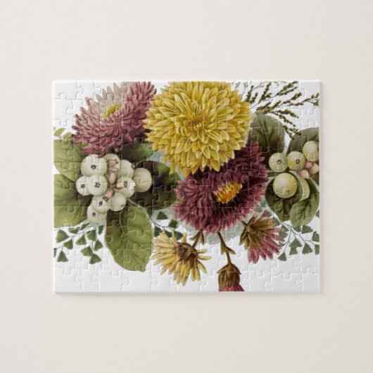 Chrysanthemum Bloem Mum Floral Legpuzzel (Horizontaal)