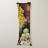 Chrysanthemum Bloem Mum Floral Lichaamskussen (Voorkant Verticaal)
