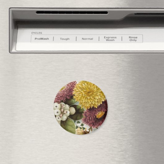 Chrysanthemum Bloem Mum Floral Magneet (Insitu (Vaatwasser))