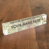 Chrysanthemum Bloem Mum Floral Naambordje (Zijkant)