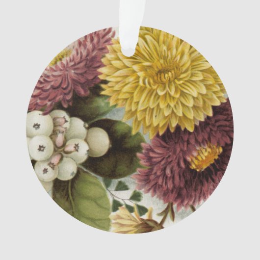Chrysanthemum Bloem Mum Floral Ornament (voorkant)